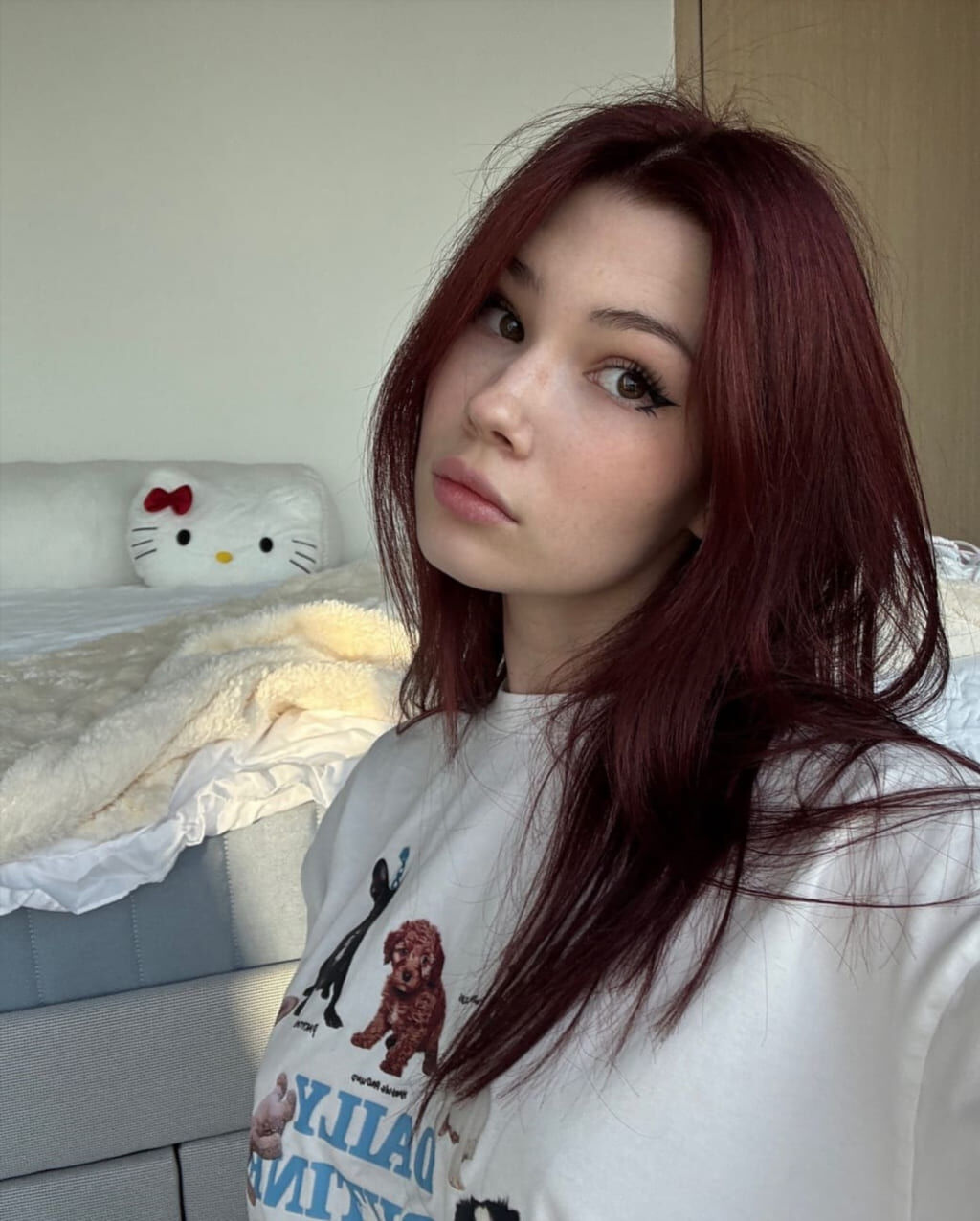 Кадры со стрима — эксклюзив #65 Слив bonnie petite со стрима в спальне (детальный ракурс, кадр 65)